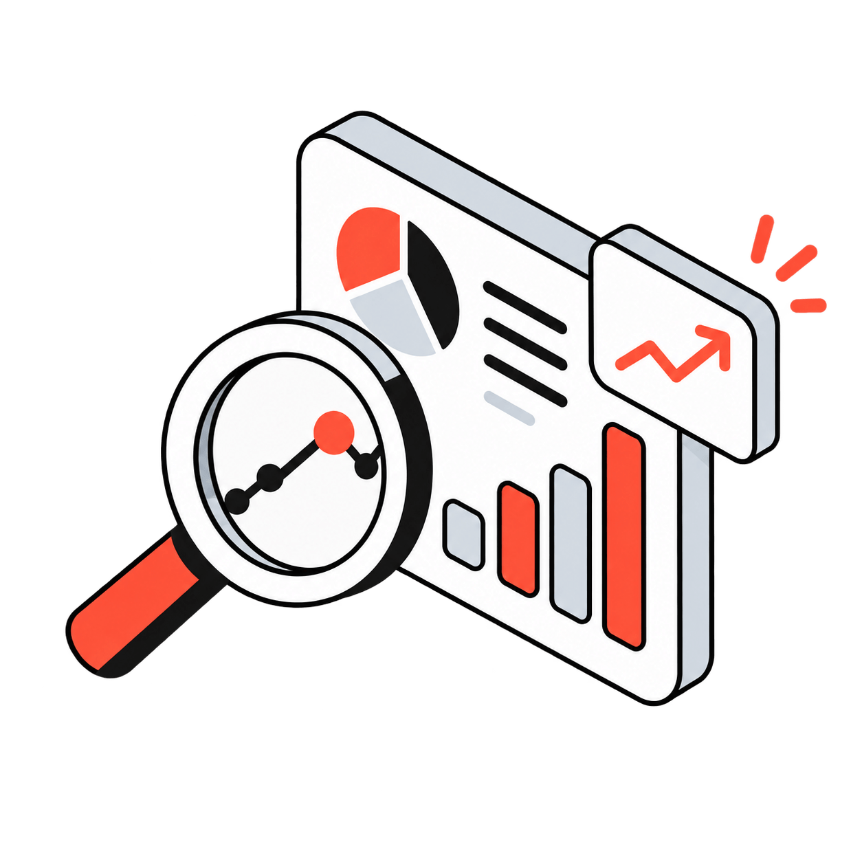 Business data insights illustration
