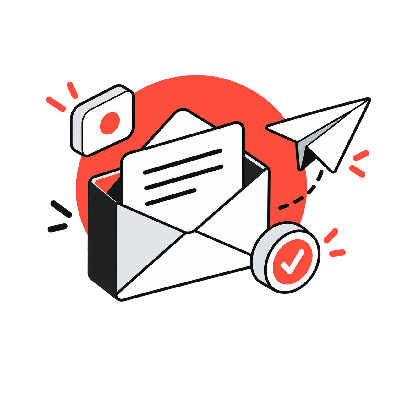 Automated email handling illustration