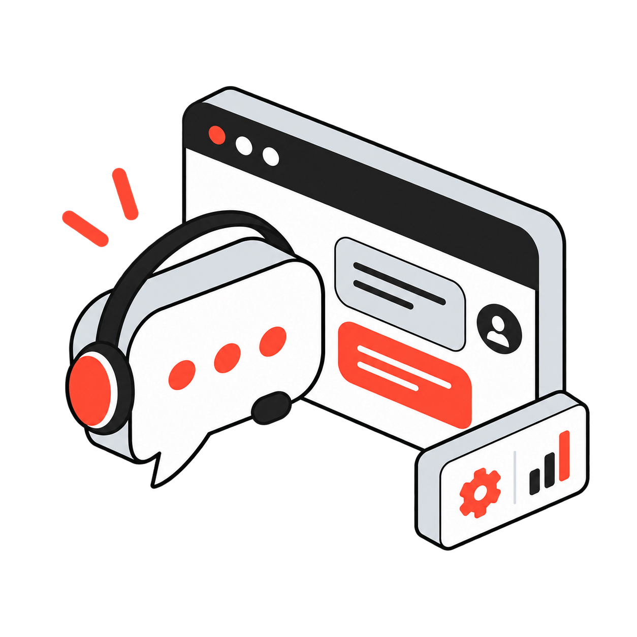 Website assistant illustration